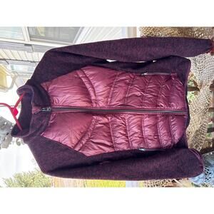 London Fog Women's Quilted and Knit Jacket, Medium